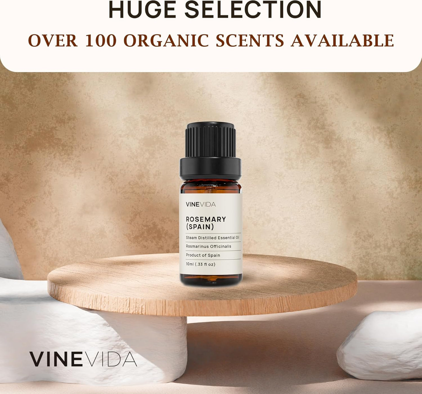 VINEVIDA Rosemary Spain Essential Oil 10 mL - Undiluted Rosemary Spain Oil 10 mL - Rosemary Spain - DIY Candle Scents for Candlemaking - 10 mL Essential Oil for Soap Making (4OZV-OBP-ROS-SPA-10ML)