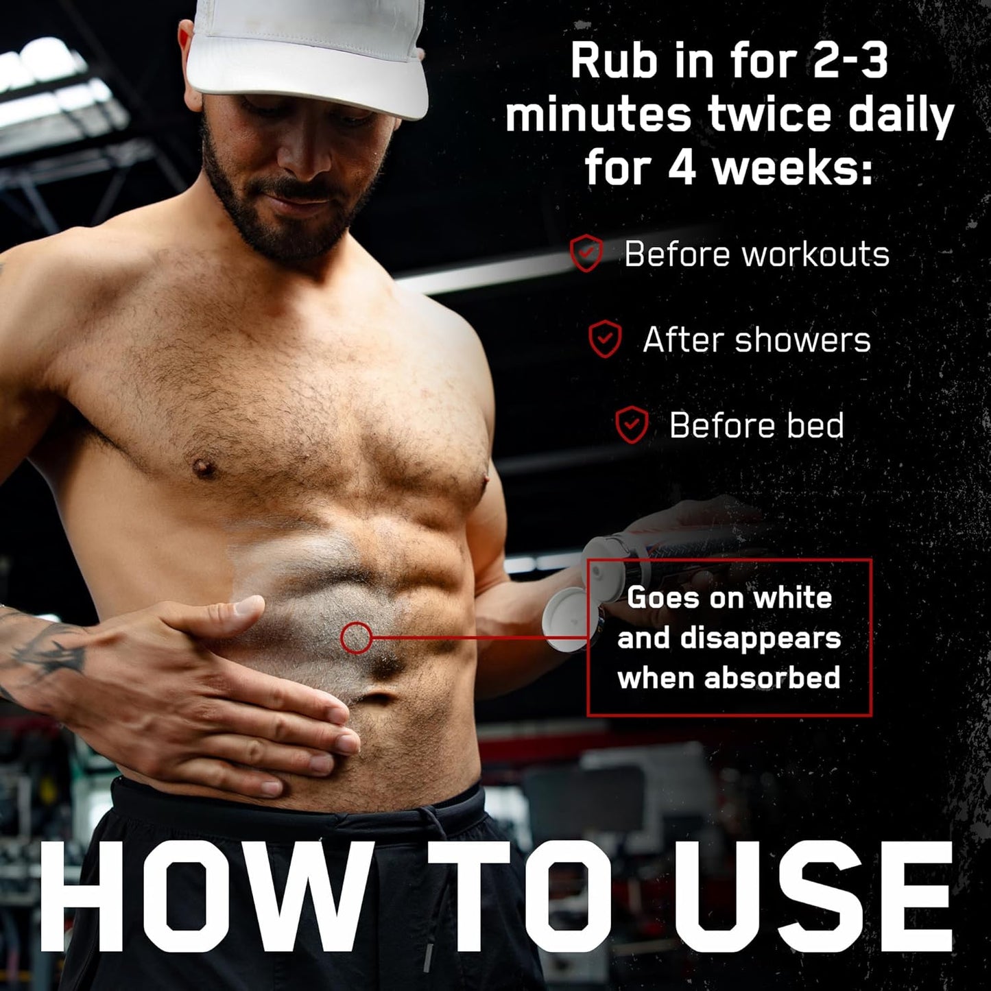 SteelFit Abs of Steel Maximum Definition Cream - Skin Tightening, Toning & Firming Lotion for Sculpting Abs - L-Carnitine Pre & Post Workout Supplement for Men & Women - Non-Greasy Formula, 8 Ounces