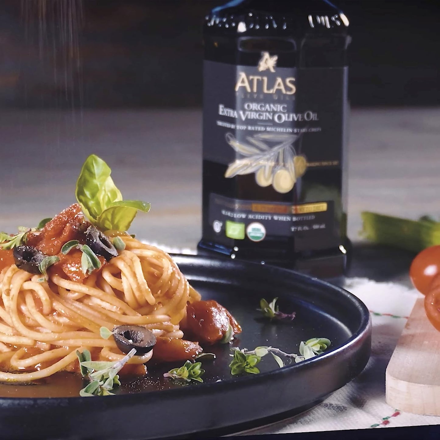 Atlas 750 mL Organic Cold Press Extra Virgin Olive Oil with Polyphenol Rich from Morocco | Newly Harvested Unprocessed from One Single Family Farm | Moroccan EVOO Trusted by Award-Winning Chefs