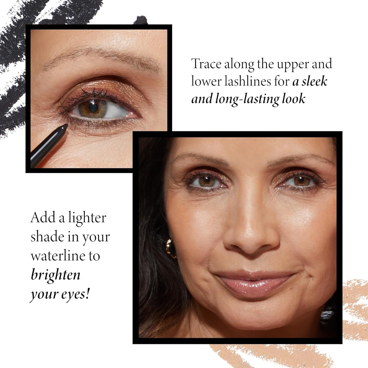 LAURA GELLER NEW YORK INKcredible Gel Eyeliner - Brown Sugar - Waterproof Smudge-proof Eyeliner Pencil - Built in Sharpener