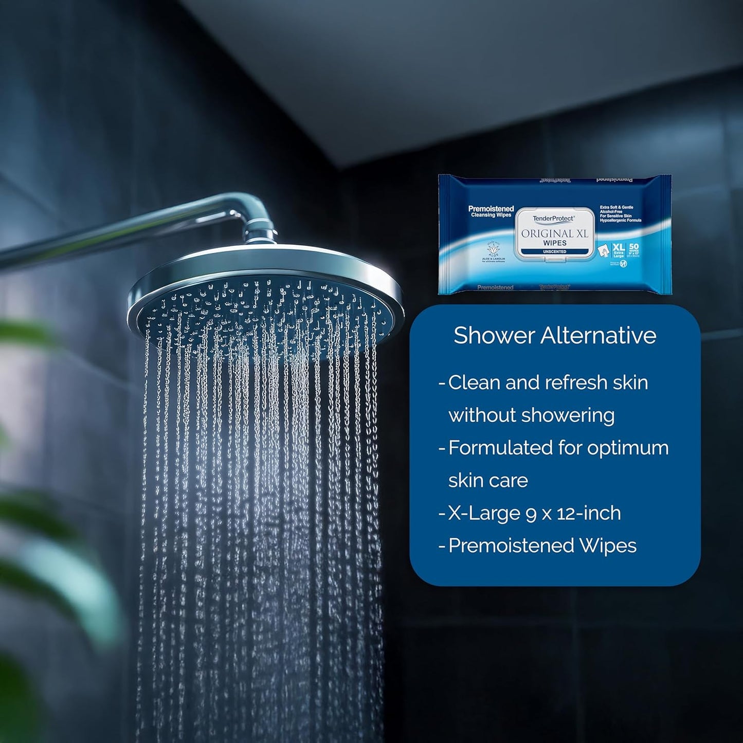 TenderProtect® Original XL Premium Adult Wipes (200 Ct), Extra-Large 9"x12" Wet Wipes with Aloe, Wash Cloths for Babies & Elderly, Incontinence, Hands & Body Cleaning