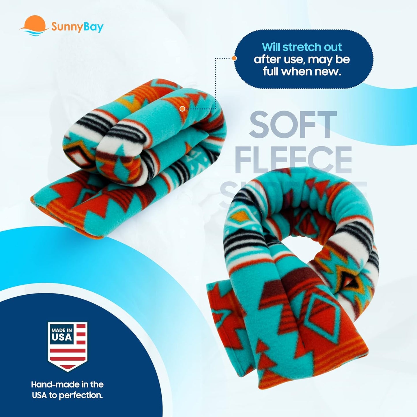 SunnyBay Microwave Heating Pad, Microwavable Moist Heated Neck and Shoulder Wrap, Versatile Weighted Beanbag Cold Pack or Warm Compress for Pain Relief, 26x4 Inches, Canyon