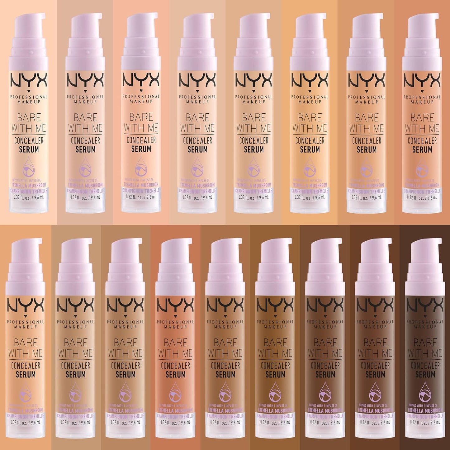 NYX PROFESSIONAL MAKEUP Bare With Me Concealer Serum, Concealer Makeup For Up To 24Hr Hydration - Sand