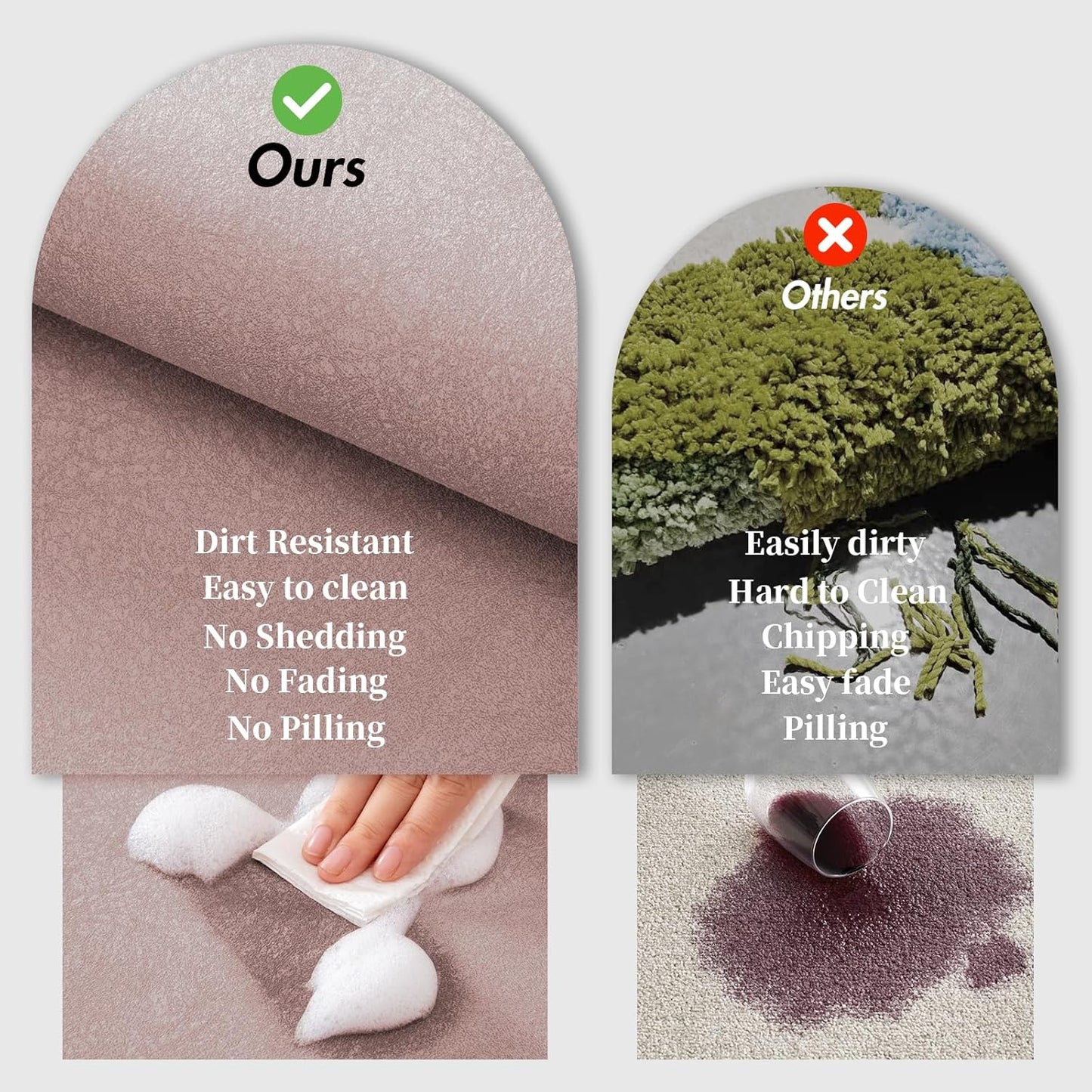 Diatomaceous Earth Bath Mat Rugs Quick Dry Super Absorbent Non Slip Rubber Bottom Thin Bathroom Mat Fit Under Door, Floor Rugs in Front of Bathtub,Shower Room,Sink,Washable, 15.7"x23.6", Blush Pink