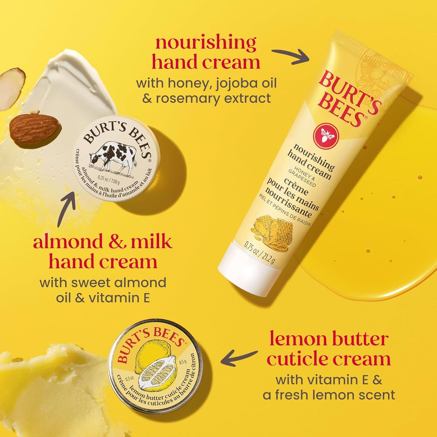 Burt's Bees Back to School Gift Ideas, Tips and Toes Kit, 6 Travel Size Products - Pomegranate Moisturizing Lip Balm, 2 Hand Creams, Foot Cream, Cuticle Cream, and Hand Salve