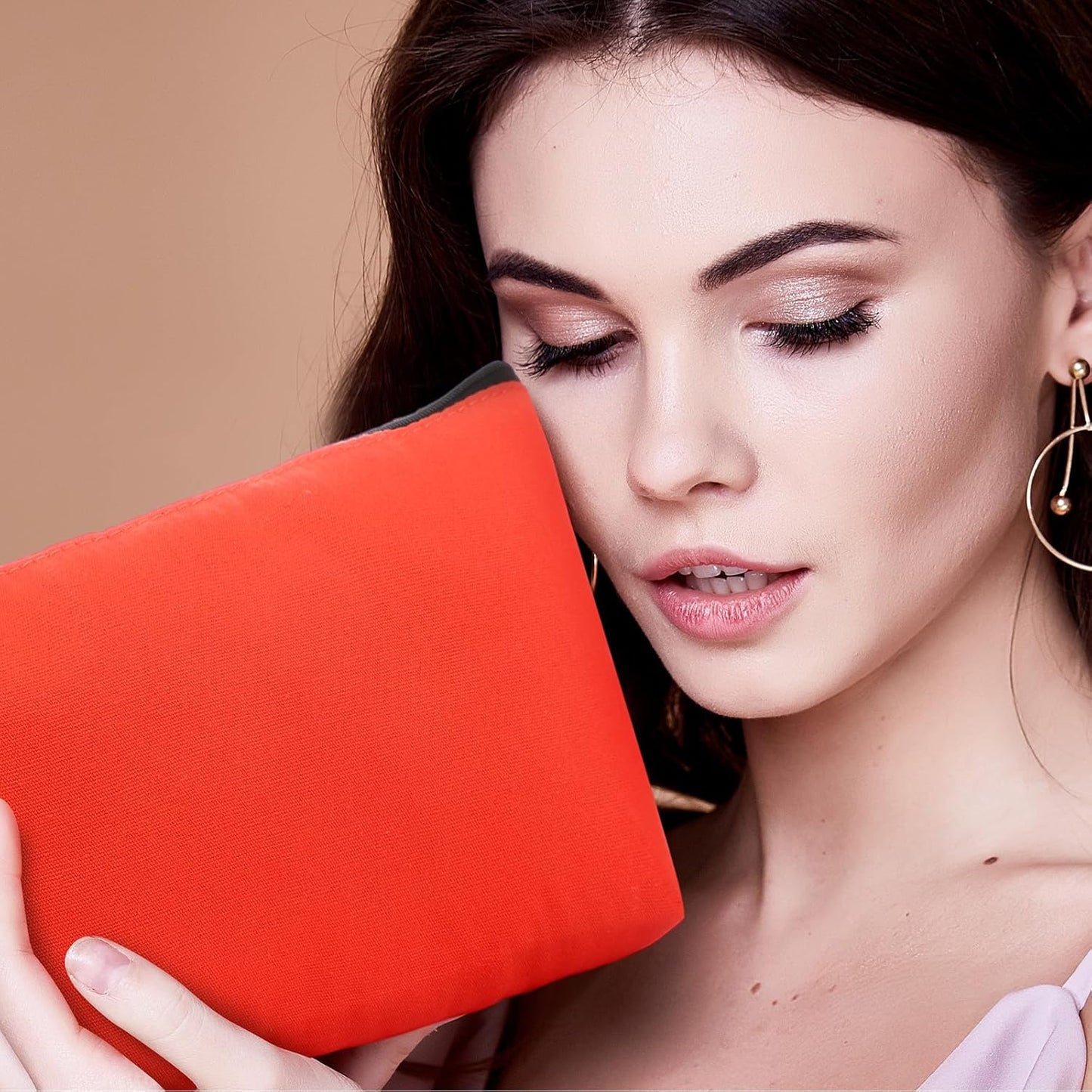 Saintrygo 30 Pcs Makeup Bag Travel Canvas Cosmetic Bag Bulk Multipurpose Small Makeup Pouch for Purse Portable Blank Zipper Toiletry Organizer DIY for Women Assorted Color (Novel,8.7 x 5 x 1.8 Inch)