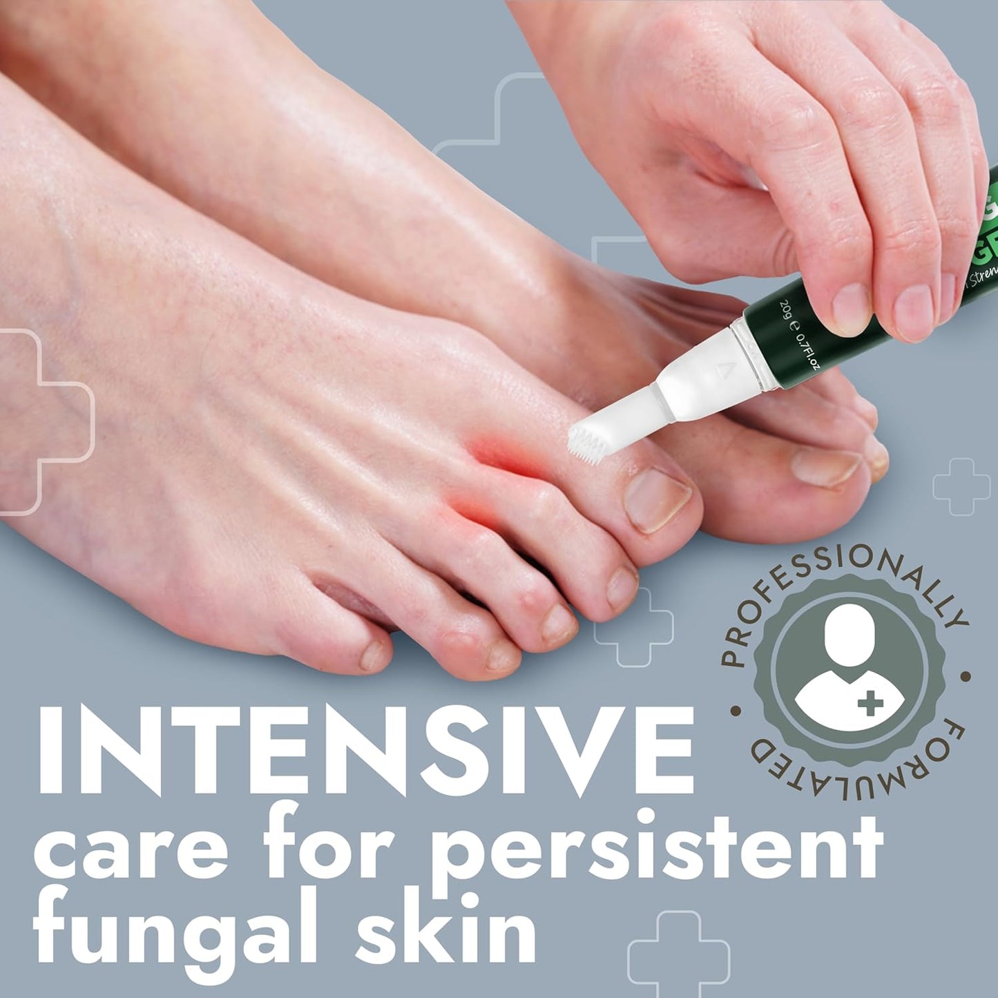 Tea Tree Oil Antifungal Foot Gel | Relieves Jock Itch, Athleteโs Foot & Ringworm | Soothes Itching & Burning | Moisturizes Dry, Cracked Feet | No-Touch Applicator | 1-Week Treatment Option | 20g