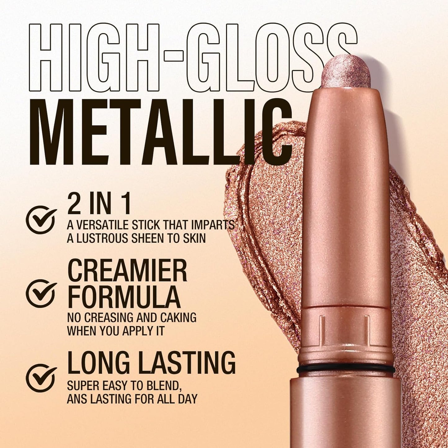 Jolilab Eyeshadow Stick Set, 2 Colors Matte Professional Bright-Colored Contouring and Highlight Eyeshadow Stick, Cream Waterproof Long Lasting High Pigmented Eye Shadow(2, 07+10 2pcs)