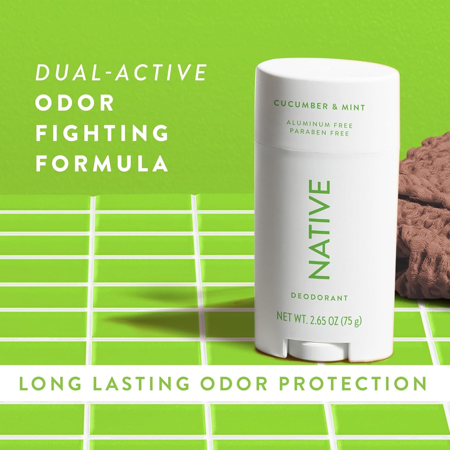 Native Aluminum-Free Clean Deodorant with Natural Derived Ingredients, 72HR odor control | Deodorant for Women and Men, With Baking Soda, Coconut Oil, Shea Butter | Cucumber & Mint