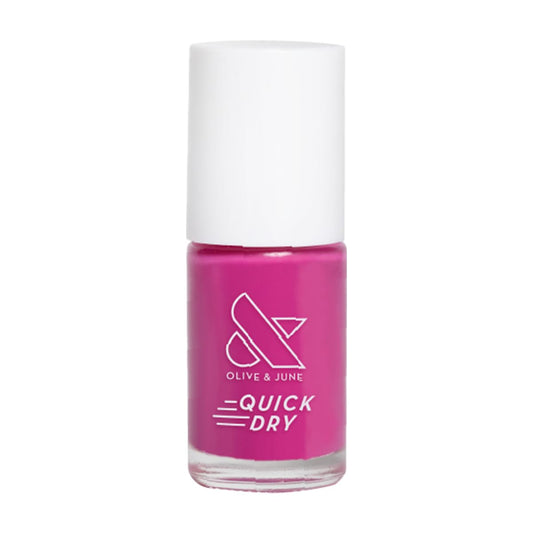 Olive & June Quick Dry Nail Polish | Instant Fast-Drying Smudgeproof Color | 15-free, Vegan Cruelty-Free Formula | Lasts up to 5 Days | Salon-Quality Manicure Pedicure at Home | Wildest Magenta Purple