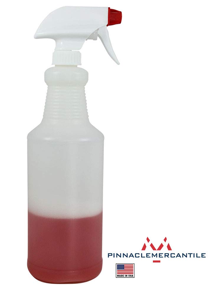 Pinnacle Mercantile Plastic Spray Bottles Leak Proof Technology Empty 32 oz Pack of 36 Made in USA