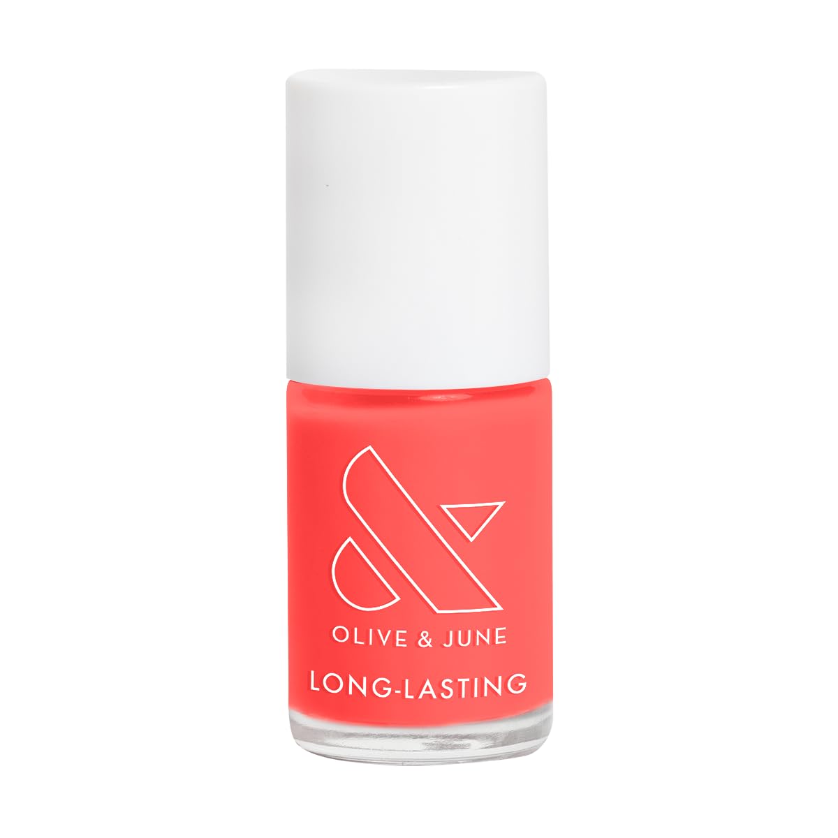 Olive & June Long Lasting Nail Polish | Plump, Gel-Like Finish, No Lamp Needed | Lasts up to 10 days | Salon-Quality at Home | 15-Free, Vegan & Cruelty-Free | Chip-Resistant | Perfect Pinwheel | Coral