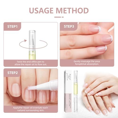 Cuticle Oil Pen for Nail Care – Nourishing Cuticle Revitalizer with Natural Oils, Hydrating & Quick-Absorbing, Mess-Free Applicator, Perfect for At-Home & Salon Use-4PCS