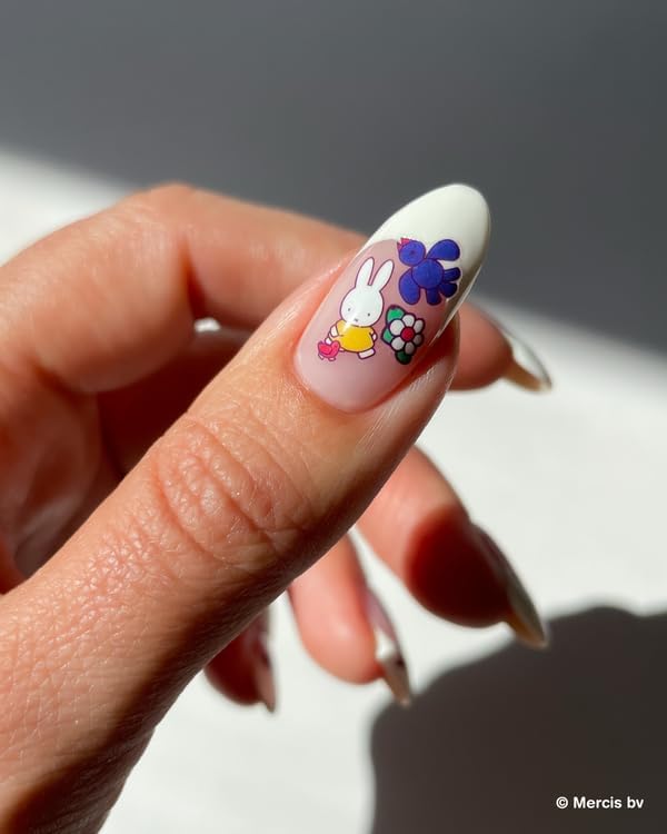 Miffy at The Farm Nail Stickers - Lightweight & Easy-to-Apply Nail Art with Trendy Design - Durable & Long-Lasting Nail Stickers for Women, Ideal for DIY Manicures & Salon-Quality Nails