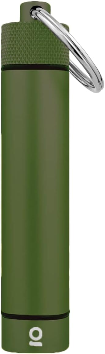 ONGROK Premium Storage Tube, Keychain, Pocket-Sized, Airtight, Aluminum Metal Holder and Case (Green)