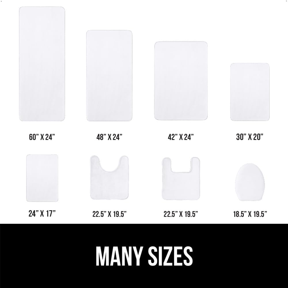 GORILLA GRIP Thick Memory Foam Bath Rugs, Soft Absorbent Velvet Bathroom Mats, Durable Dots on Underside, Machine Washable Bathmat, Carpet Rug Room Decor for Shower Floor, 30x20 Mat, White