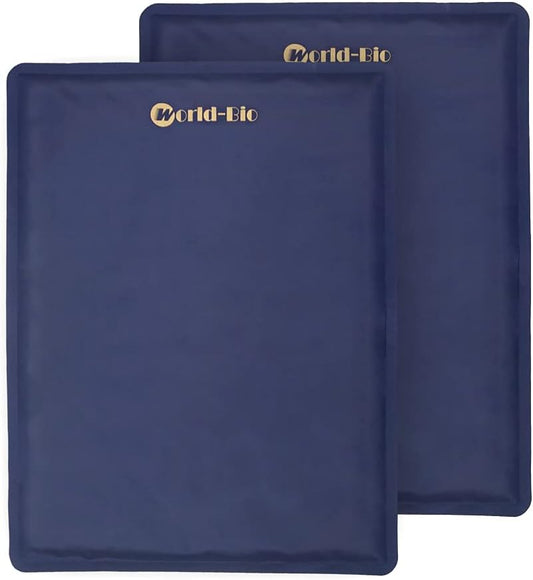 Large Gel Ice Pack 2 pack for Injuries Reusable, Flexible Hot Cold Therapy Pad for Hip, Back, Knee, Leg, Soothing Pain from Bruises & Sprains, Muscle Aches, Relief for Surgery, Back Pain 11.5" x 15.4"