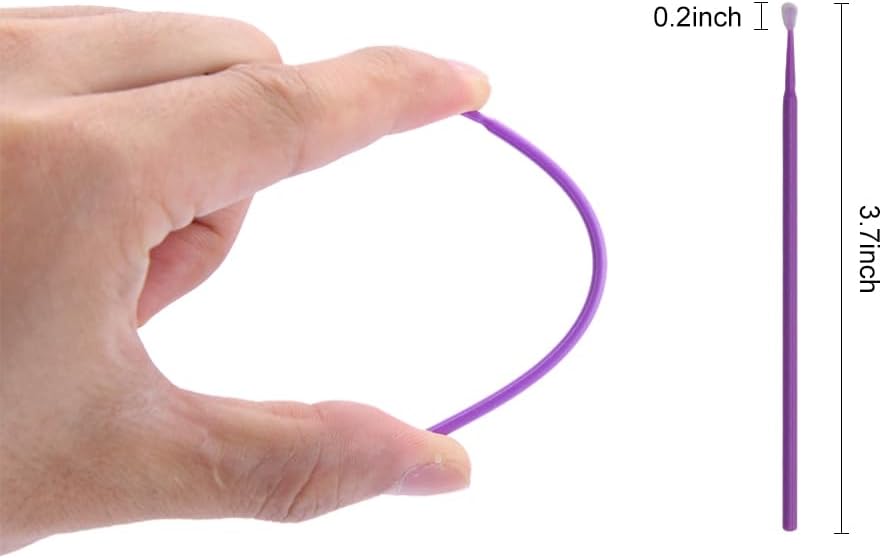 400PCS Disposable Micro Swabs for Eyelash Extension with Storage Box, 2.0mm Precision Head - Multi-Use for Makeup App/Correction, Jewelry & Computer Cleaning (Pink)