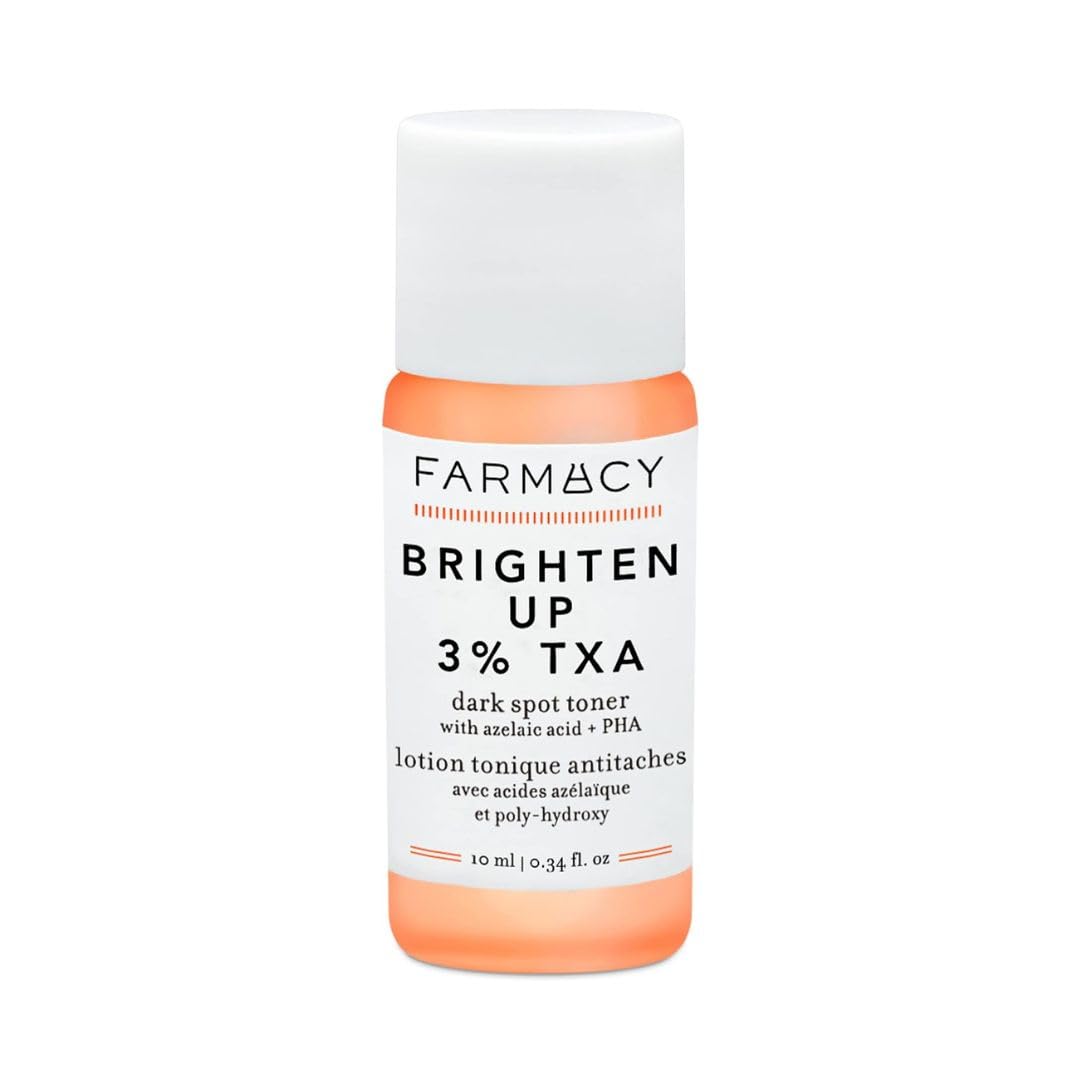 Farmacy 3% TXA Toner for Face - Brightening Face Toner for Oily Skin - Liquid Exfoliant with Azelaic Acid + 5% PHA to Target Visible Dullness + Help Reduce Uneven Skin Tone (10ml)