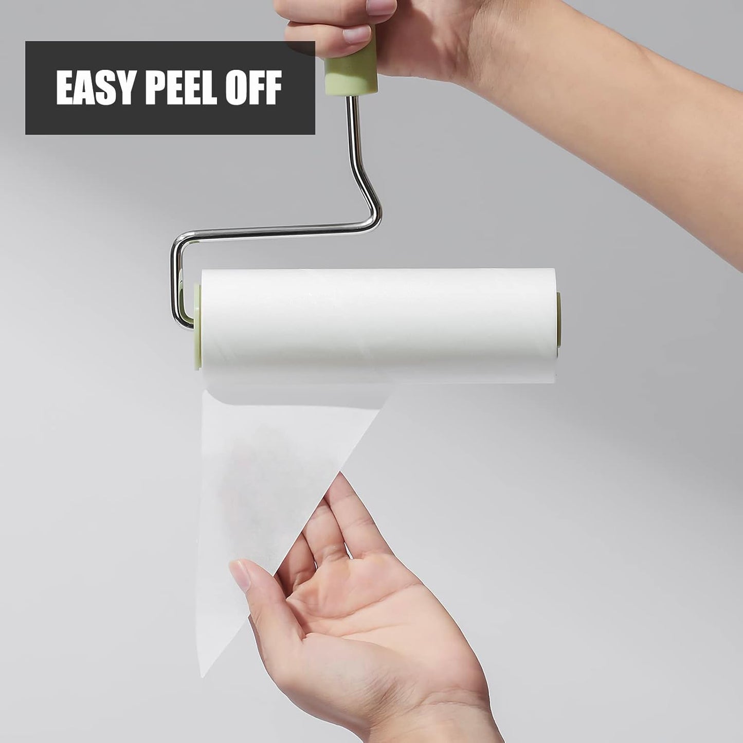 Extra Sticky Large Surface Lint Roller, 6.3'' Giant Lint Roller for Pet Hair, 360 Sheets/ 4 Refills, Long Handle Lint Remover for Clothes, Furniture, Dog & Cat Hair Remover (360 Sheets)