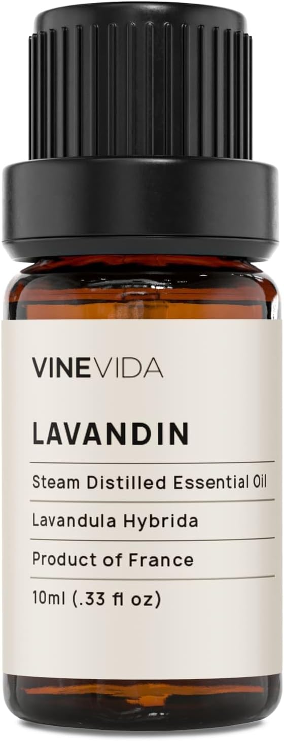 VINEVIDA Lavandin Essential Oil 10 mL - Undiluted, Pure, Vegan, Reusable Glass Bottle