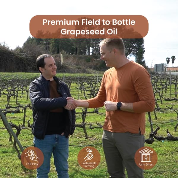Grapeseed Oil - Pure Grapeseed oil for Skin - 100% Pure Carrier Oil for Hair, Face, and Skin - Direct from EIR Oils in the Beautiful Spanish Countryside (1 Gallon)