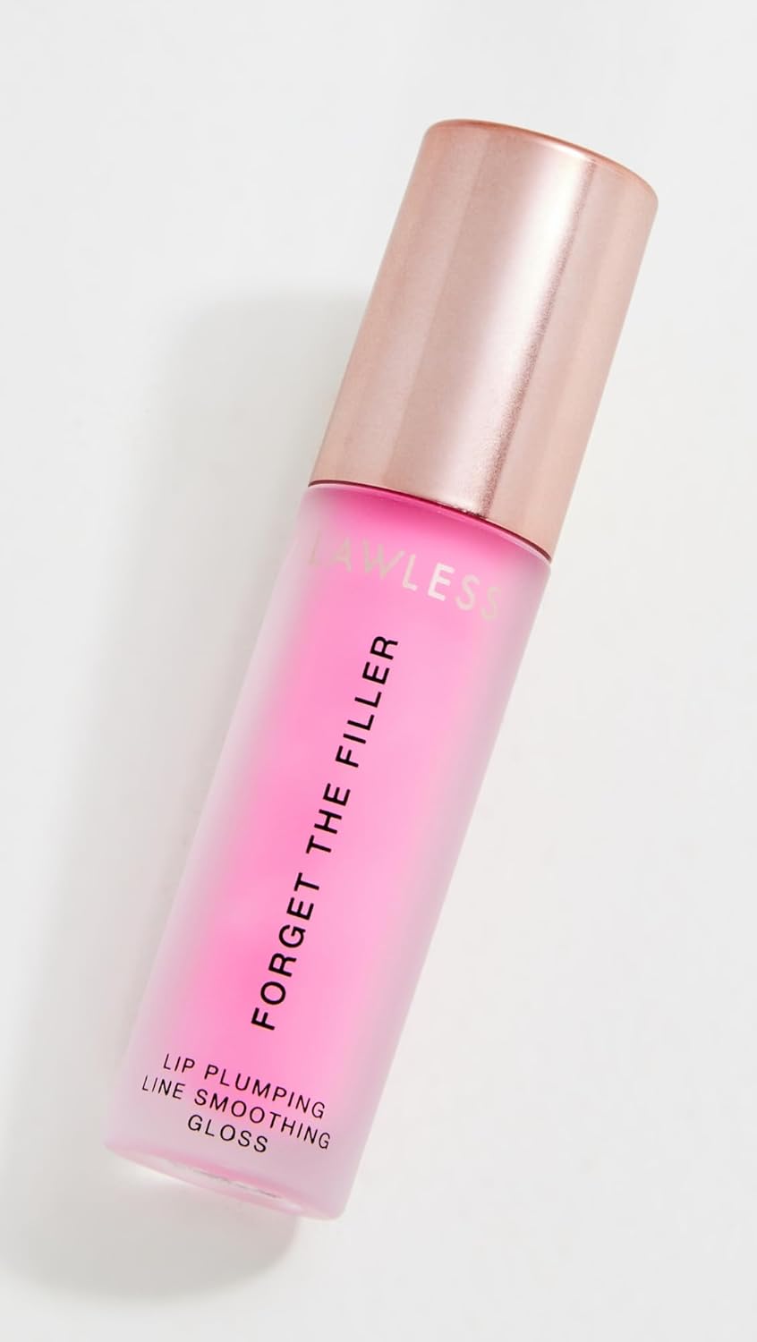 Lawless Forget the Filler Lip Plumping Line Smoothing Gloss - Daisy Pink - Premium Volumizing Lip Gloss with Natural Ingredients Designed to Plump, Firm, and Hydrate Lips 0.11 oz