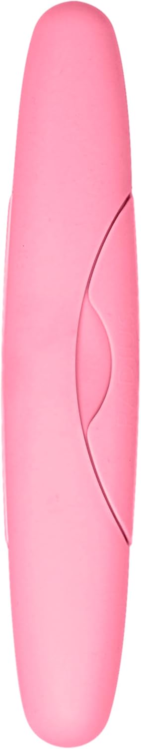RADIUS Toothbrush Travel Case for Standard Brush, BPA-Free Recycled Plastic, Portable for Bathroom, School, Home, Camping - Pastel Pink (FITS ALL CONVENTIONAL TOOTHBRUSH and RADIUS SOURCE TOOTHBRUSH)
