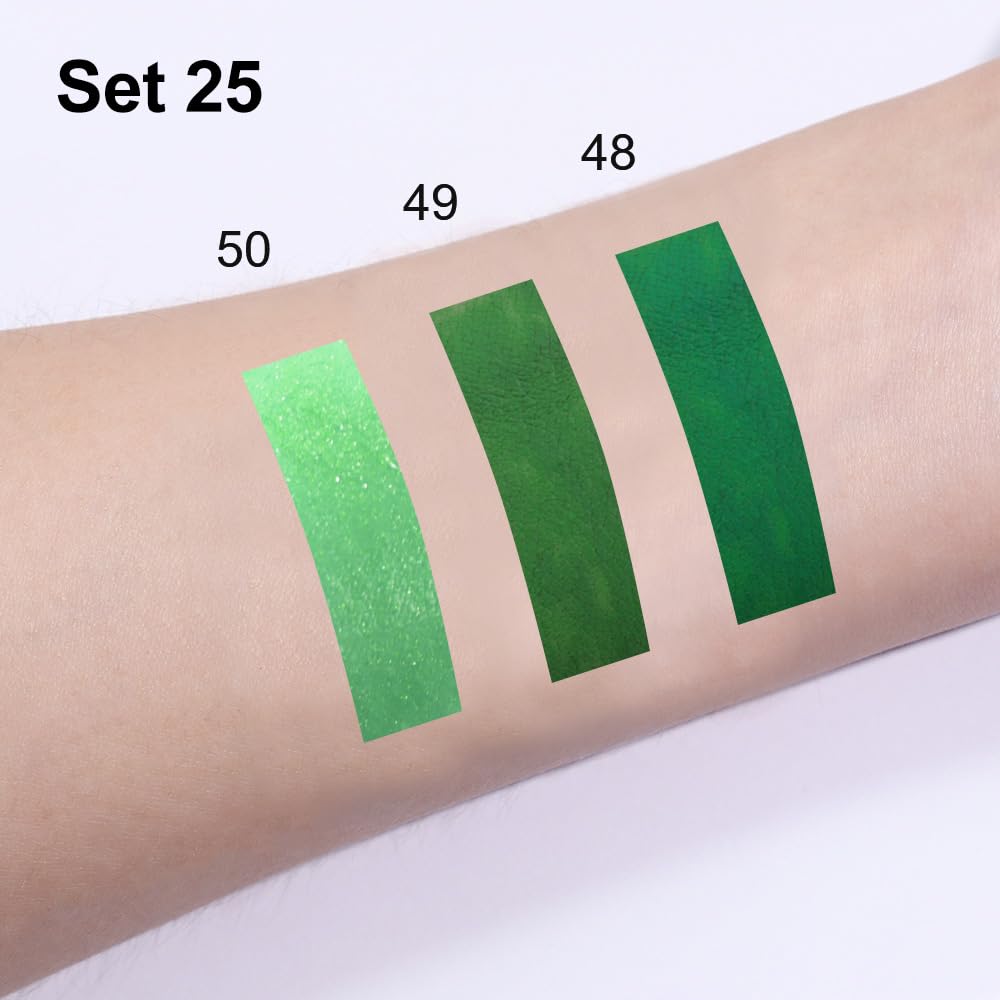 evpct 3Pcs Green Matte Shimmer Lip Liner & Liquid Lipsticks Stain Makeup Set for Women, Green Lip Liner Stain Long Lasting Waterproof Smudge Proof, Cruelty Free Lip Sticks Makeup 24 hours originales