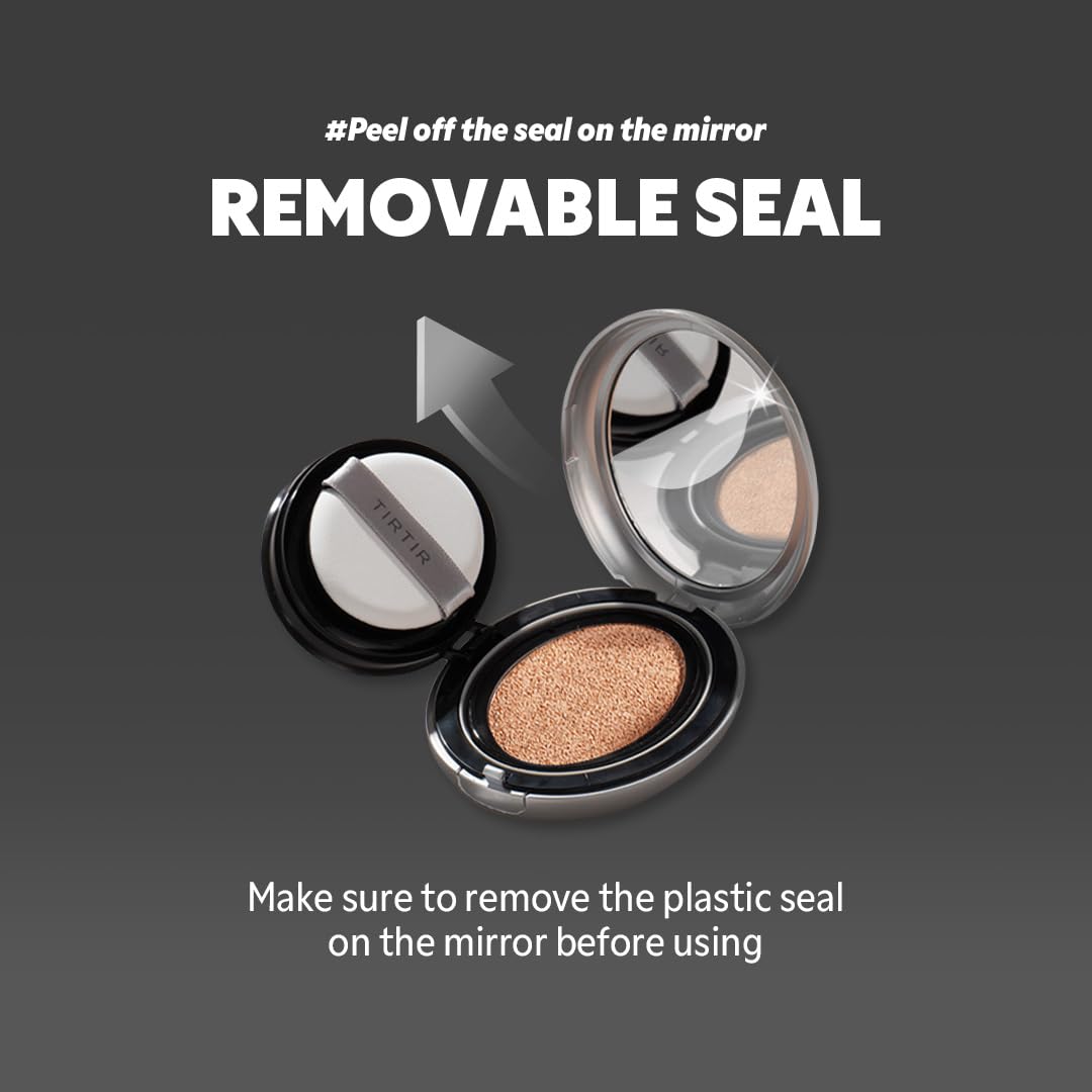 [*Mini Size*] TIRTIR Aura Glow Silver Cushion | Korean Cushion Foundation, (#13N Fair Ivory, 0.15 Fl Oz)
