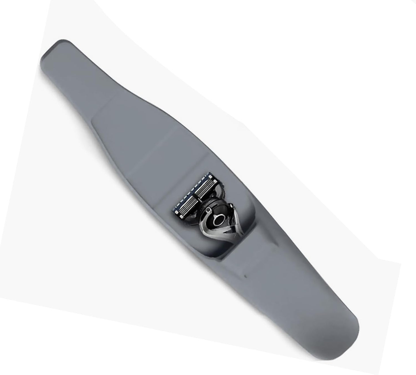 LinMei Silicone Razor Travel Case Compatible with Gillette, Parker, Merkur Razor (Grey+Cleaning Brush)