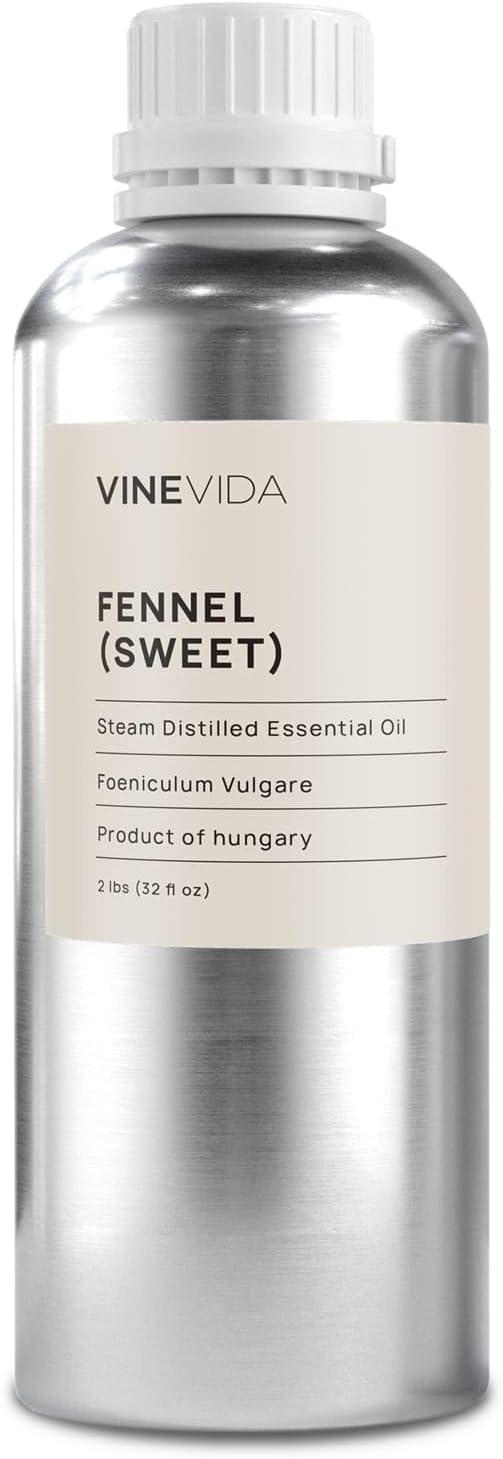 VINEVIDA Fennel Essential Oil 32 oz - Undiluted Candle Scent DIY Scents for Candlemaking Bulk Soap Making Safe Skin,32GALV-OBP-FNL-SWT-32