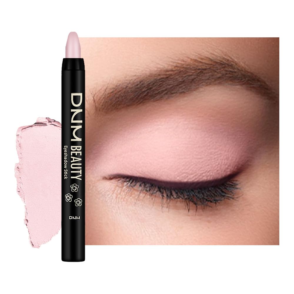 Baby Pink Matte Cream Eye Shadow Stick Makeup for Women, Baby Pink Matte Eyeliner Pencil Eyeshadow Brightener Stick for Eyes, Waterproof Eyeshadow Applicator Blendable sombras para ojos 65#
