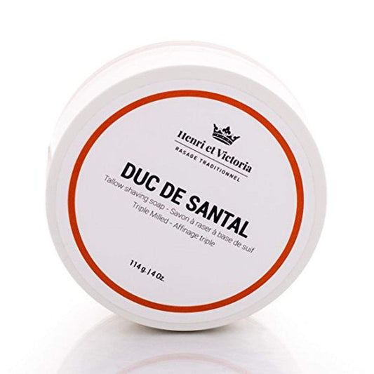 Traditional Shaving Soap For Men | Duc de Santal Fragrance | Smooth Shave, Lathers Up Nicely, Long-Lasting Scent | Triple Milled Soap, Canadian Made by Skilled Artisan 114 g (4 oz)