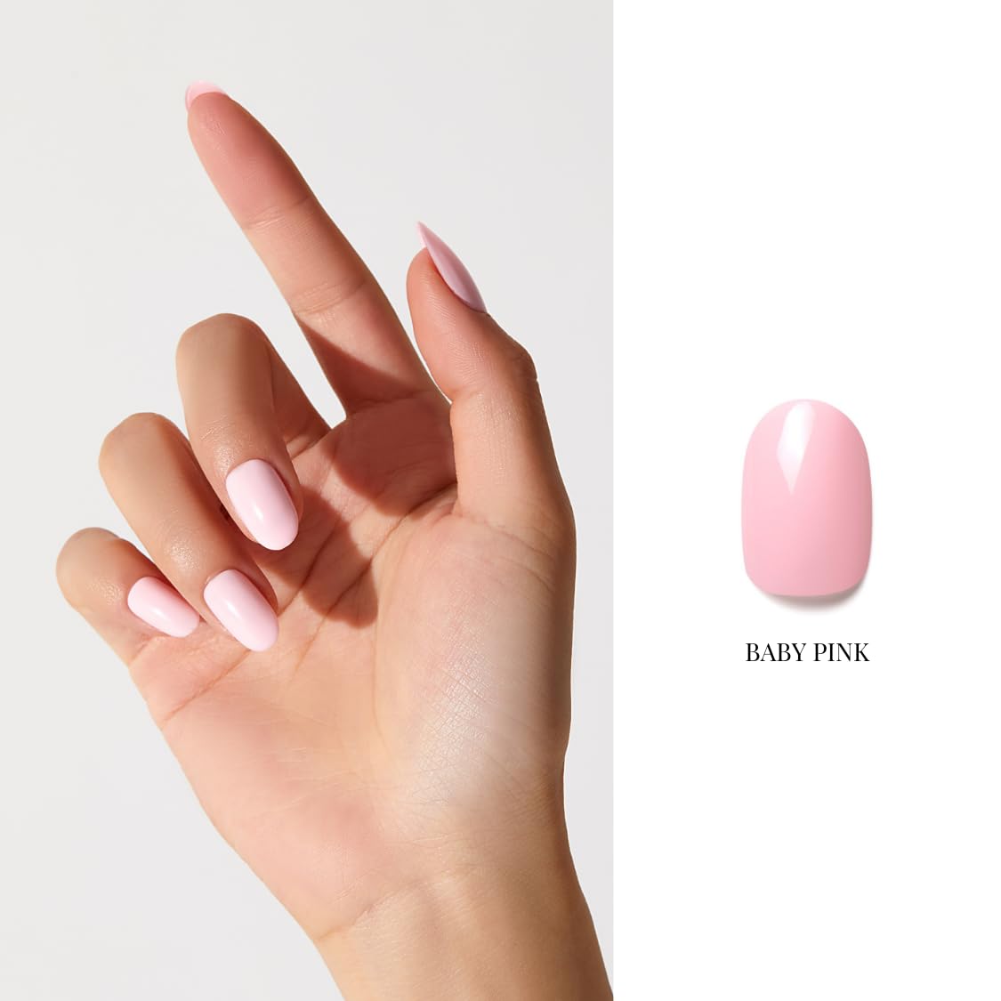 NAILOG One Step Pink Gel Nail Polish 12ml Top Coat Color Gel Base 3-In-1 Formula Soak Off UV Gel Polish for Home DIY & Gifting | Baby Pink