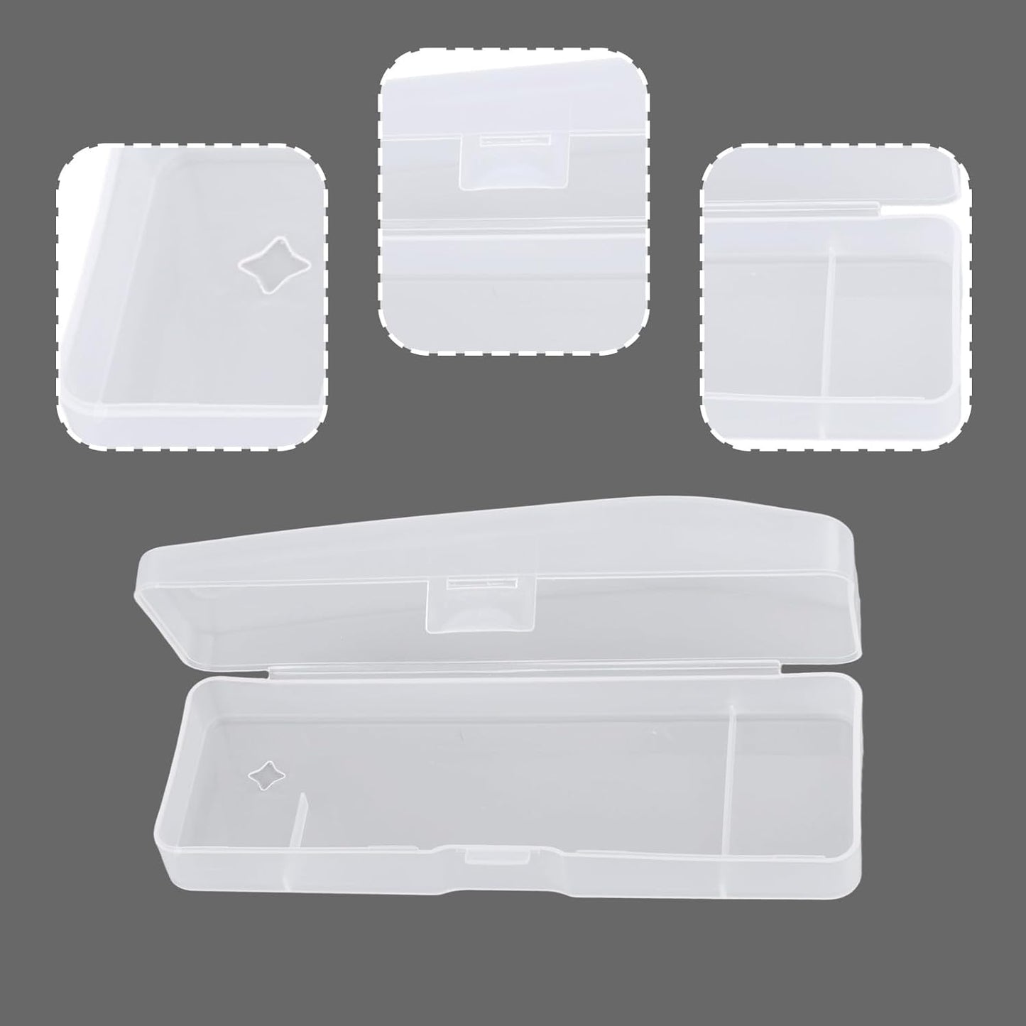 3pcs Razor Travel Case, Transparent Portable Shaver Storage Box Manual Razors Protector Cover Box Universal Safety Razor Holder Organizer for Travel or Home Storage