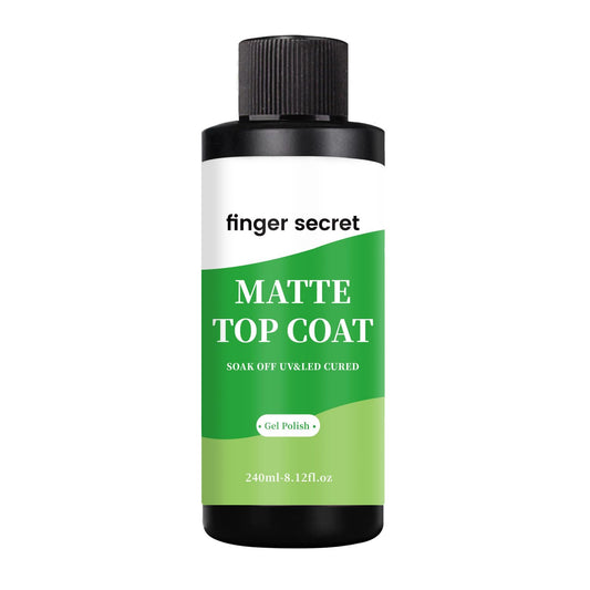 240ml/8floz Matte Top Coat for Gel Nail Polish,Fashion Matte Nail Polish,Nail Supplies for DIY in Salon or Home Use.