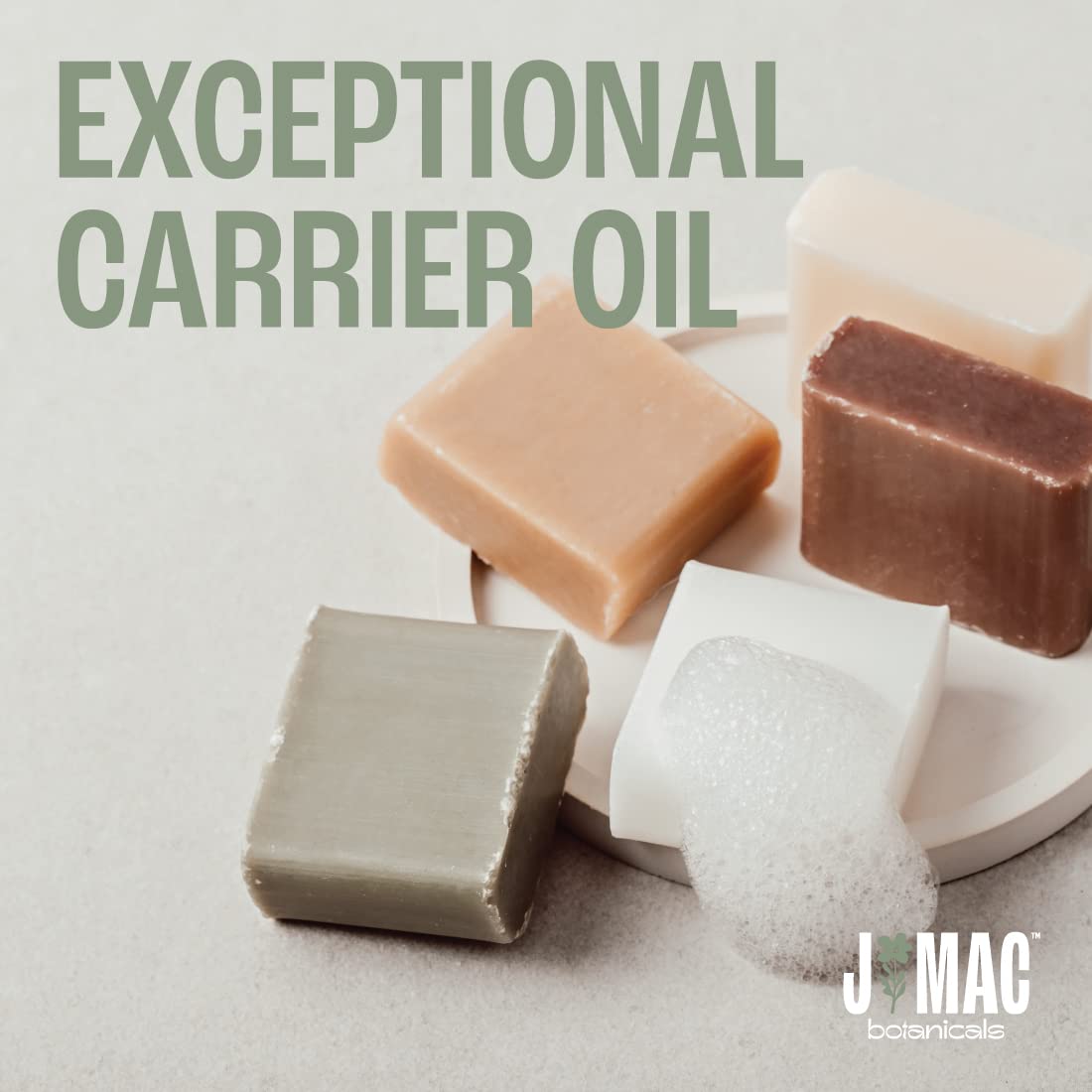 J MAC BOTANICALS Organic Fractionated Coconut Oil (16 Ounce Glass Bottle) Organic Carrier Oil and for DIluting Essential Oils, Moisturizer, Hair Care