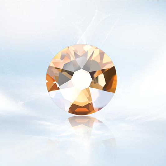 Novani Golden Shadow Rhinestones 1440pcs Flat Back Round Rhinestone Style 2088 Sparkly Crystal Gemstones for Nail Art and Crafting SS6,1.9-2.0mm