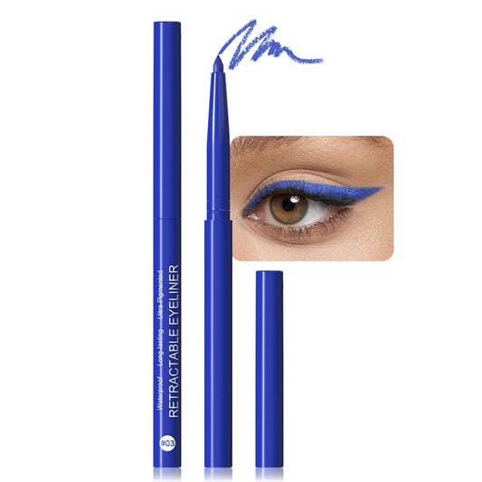evpct Blue Eyeliner Pencils for Eyes, Royal Blue Colored Eye Liner Pencil Makeup Waterproof Smudge Proof, Colored Gel Waterline Eyeliner Liquid, Face Paint Stick Lipstick Pen Halloween Makeup