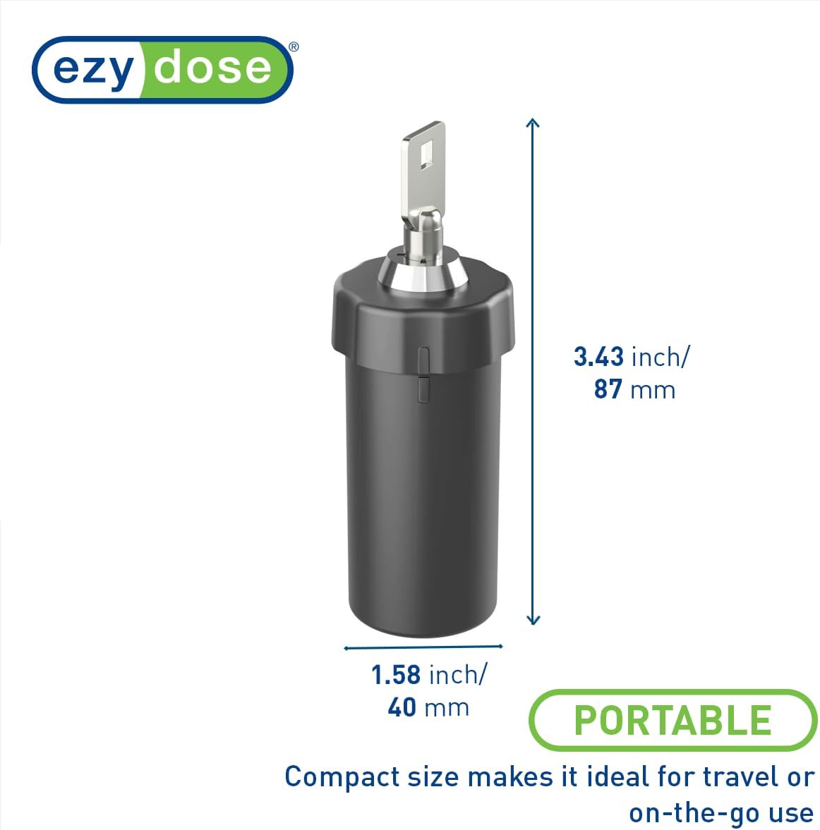 Ezy Dose Pill Box and Medicine, Vitamin Container, Safe for Money & Travel Items, Durable Canister, 2 Keys with Lock, Small