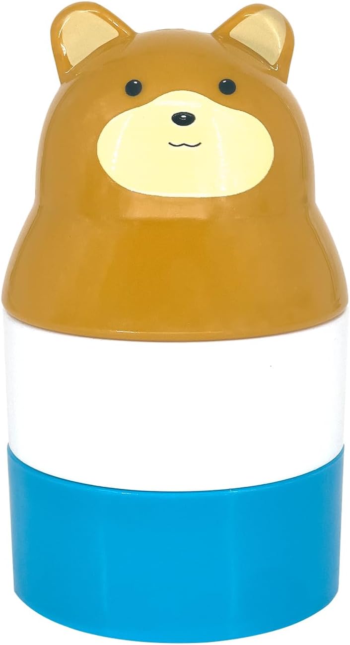 Sunscreen Applicator, Blue Bear Refillable Roll on Sponge Sunscreen Holds 2.5fl oz for Kids Women Men Outdoor Mess Free Portable Travel