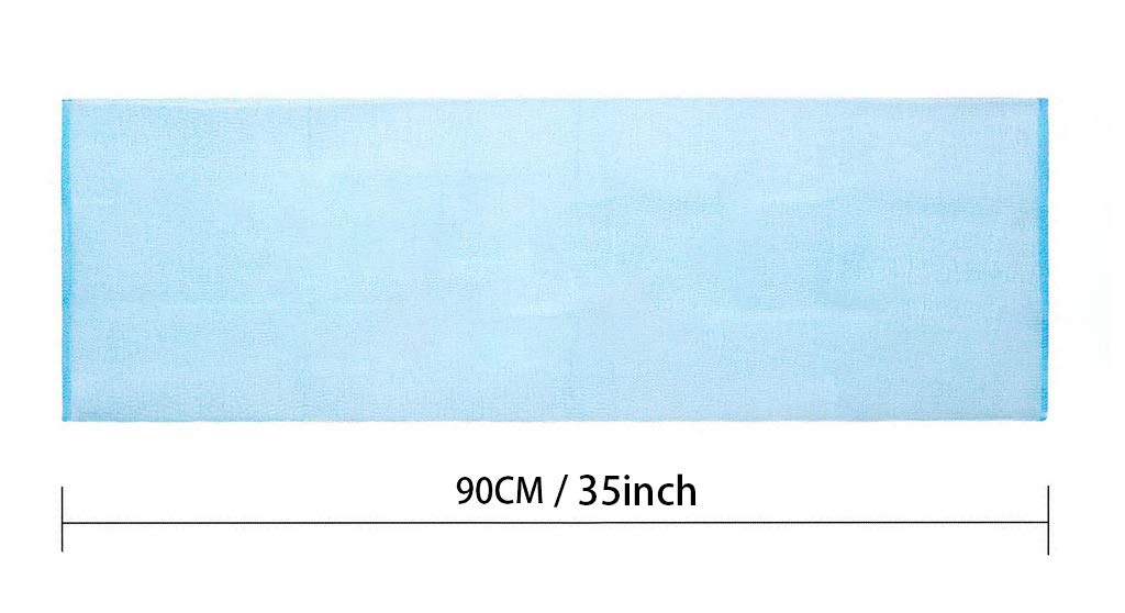 ARCH&M 3 Pack Exfoliating Towel for Body, 35-Inch Korean & Japanese Style Washcloth for Shower, Deep Clean & Smooth Skin, Nylon Back Scrubber, More Hygienic Than Loofah (Orange Purple Navy-Blue)