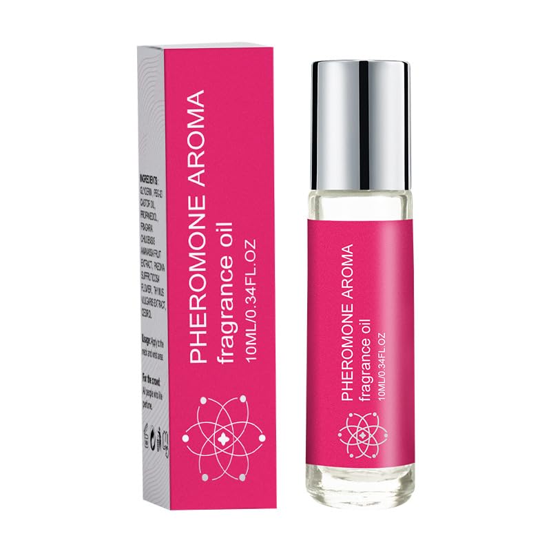 Pheromone Roll-On Perfume for Women, 10ml， Floral Fruity Fragrance, Top Notes Pear Strawberry Blackcurrant, Middle Notes Peony Honeysuckle Lily of the Valley, Base Notes Cedarwood,Elegant & Fresh