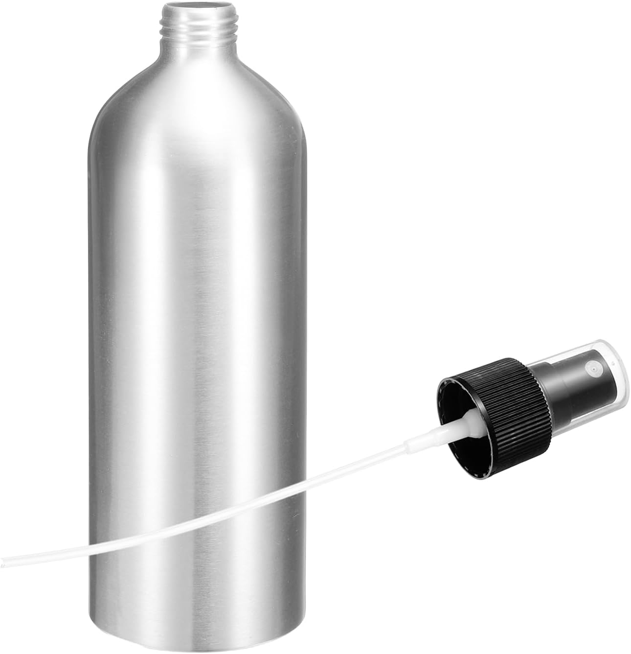 HARFINGTON Aluminum Fine Mist Spray Bottles 500ml/16oz Metal Small Liquid Alcohol Refillable Travel Container with Black Plastic Nozzle Cap for Perfume Skincare Cosmetic Storage Bottle