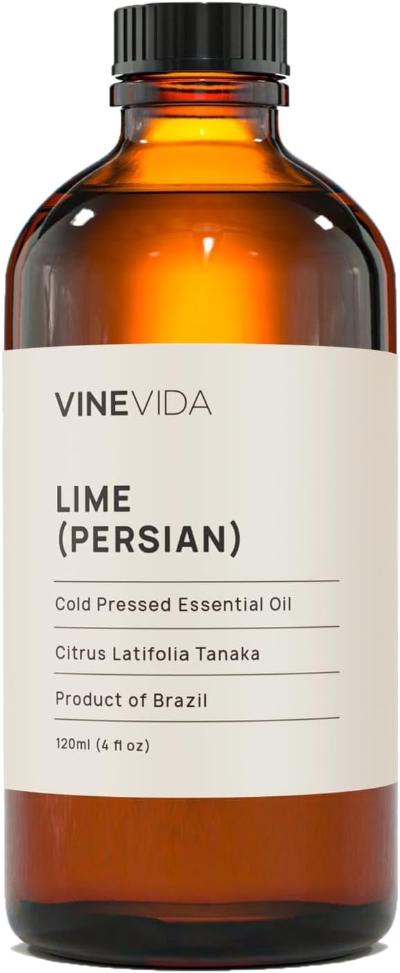 VINEVIDA Lime Essential Oil 4 oz - Lime Candle Oil Scent - DIY Candle Scents for Candlemaking - Bulk Essential Oil for Soap Making Safe for Skin