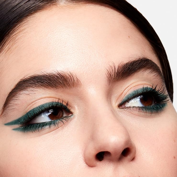 MAKE Beauty Continuum Waterproof Gel Eyeliner Pencil. Creamy, Pigmented Multi-Use, including Waterline with Built-in Sharpener and Blending Brush. Smudge-Proof Makeup. Shade - Emerald, Green