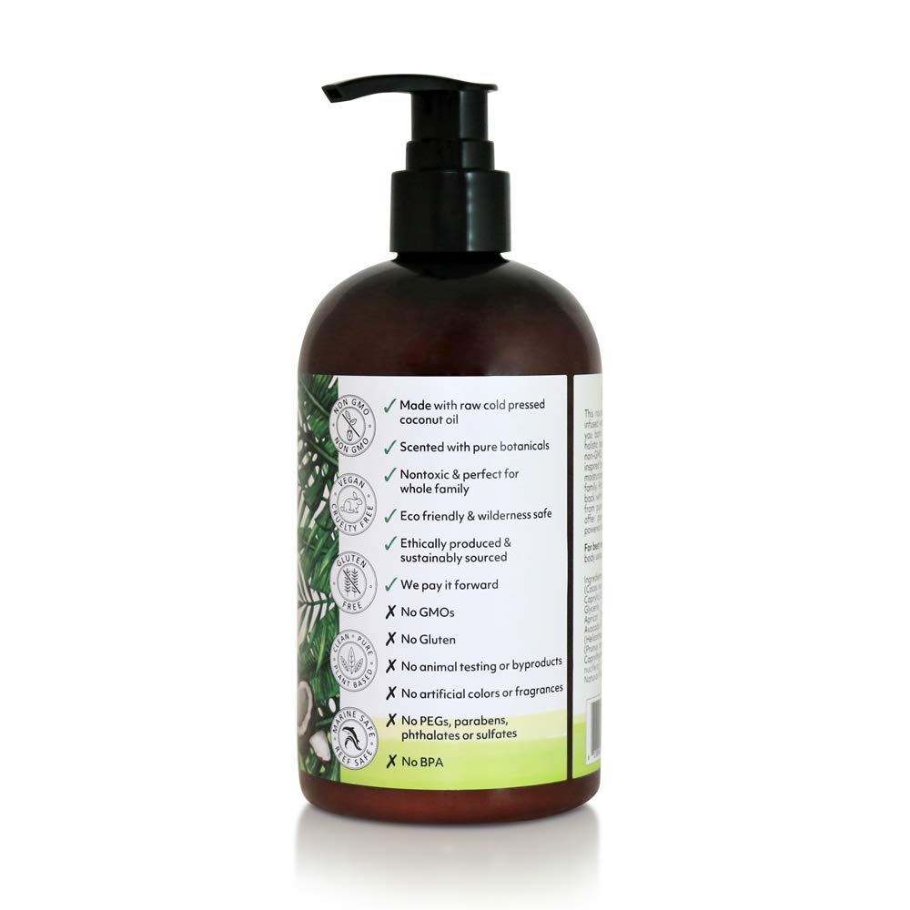 Coco Fiji Face & Body Lotion Infused With Coconut Oil | Lotion for Dry Skin | Moisturizer Face Cream & Massage Lotion for Women & Men |Coconut Lime 12 oz, Pack of 1