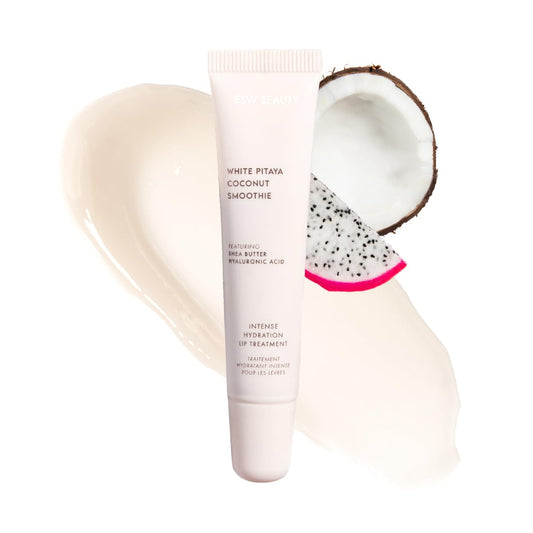 ESW Beauty White Pitaya Coconut Lip Treatment - Clear & Glossy with Shea Butter, Hyaluronic Acid, White Pitaya & Coconut for Intense Moisture & Dryness Prevention