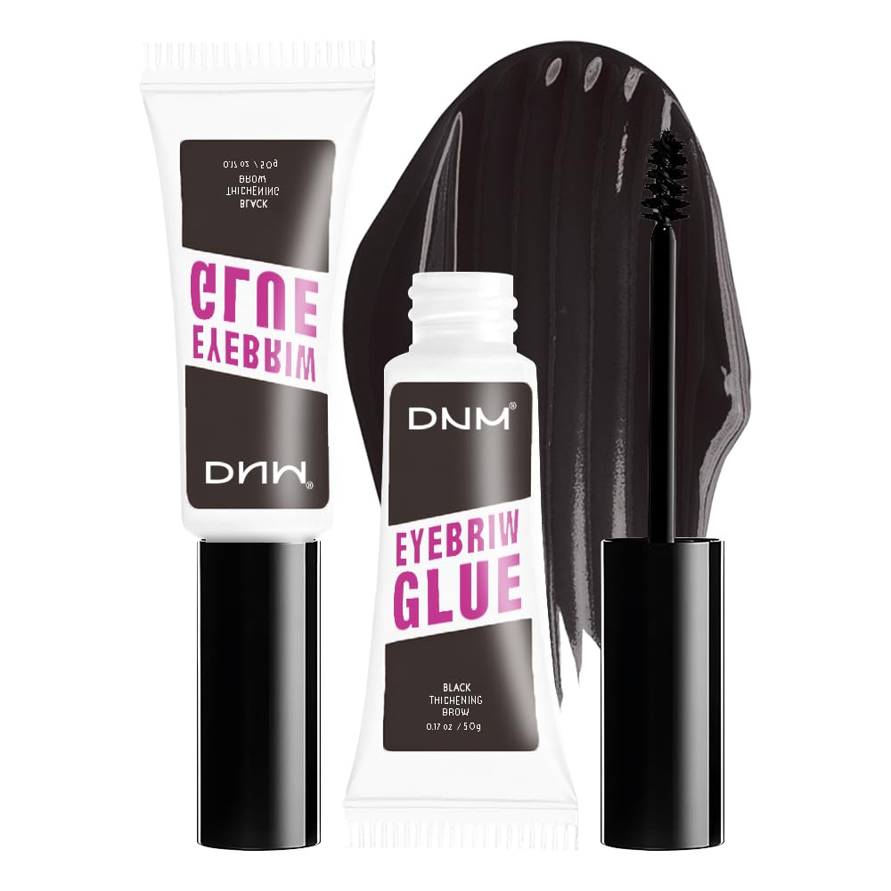 Kaely PROFESSIONAL MAKEUP Brow Glue, Tinted Eyebrow Gel, Eyebrow Mascara Waterproof, gel para cejas a prueba de agua, Eye Brow Fast Sculpt, Vegan & Cruelty-Free, 2Pcs-05 Black